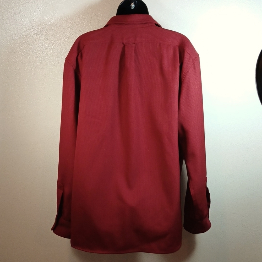 Filson Garment 100% Virgin Wool Shirt Red Men Large Shirt Button Up Down size XL - Picture 4 of 9